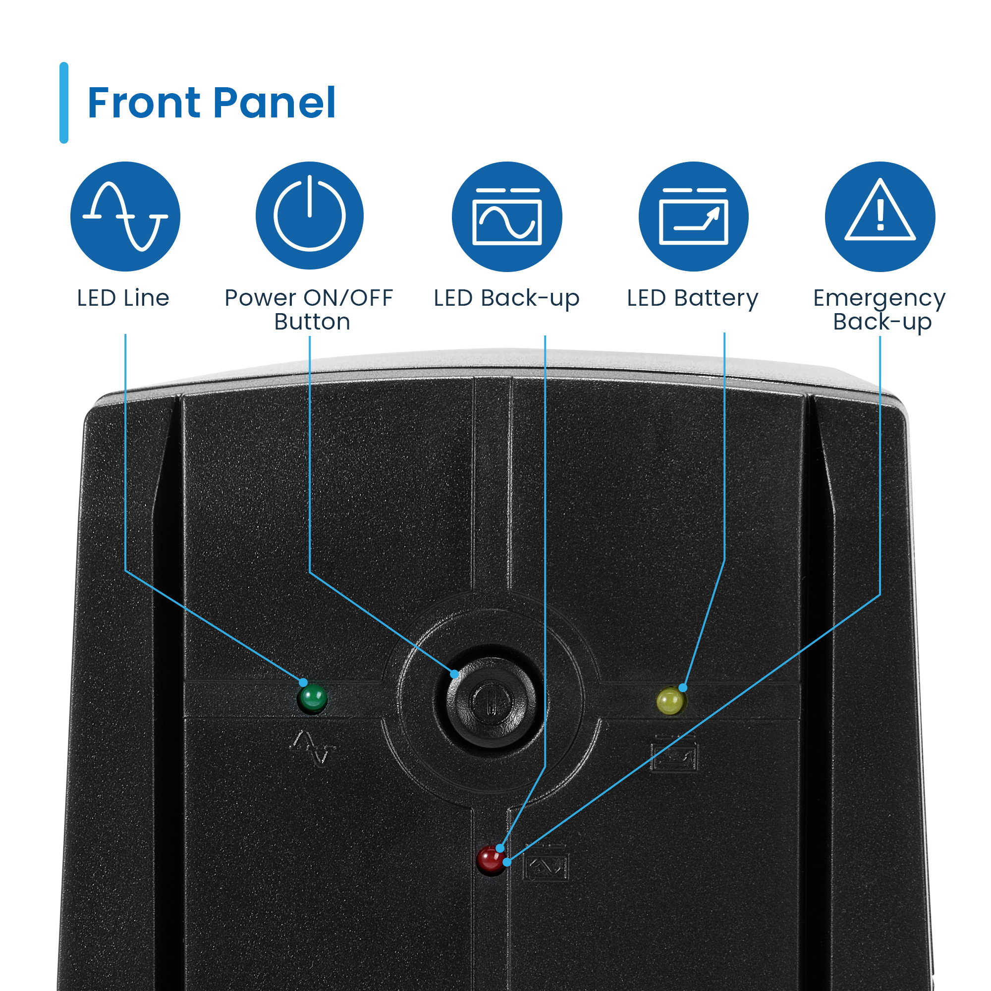 Ewent EW3995 uninterruptible power supply (UPS) Line-Interactive 0.78 kVA – image 2