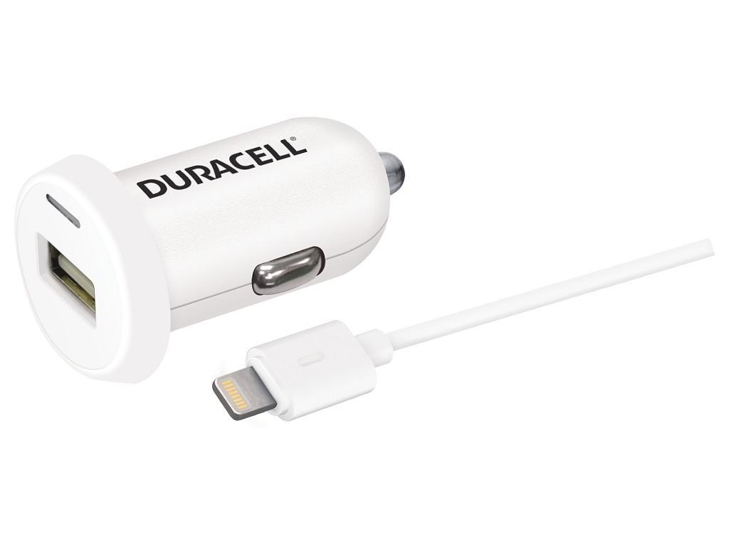 Duracell In-Car 2.4A Charger+MFi Lightning Cable