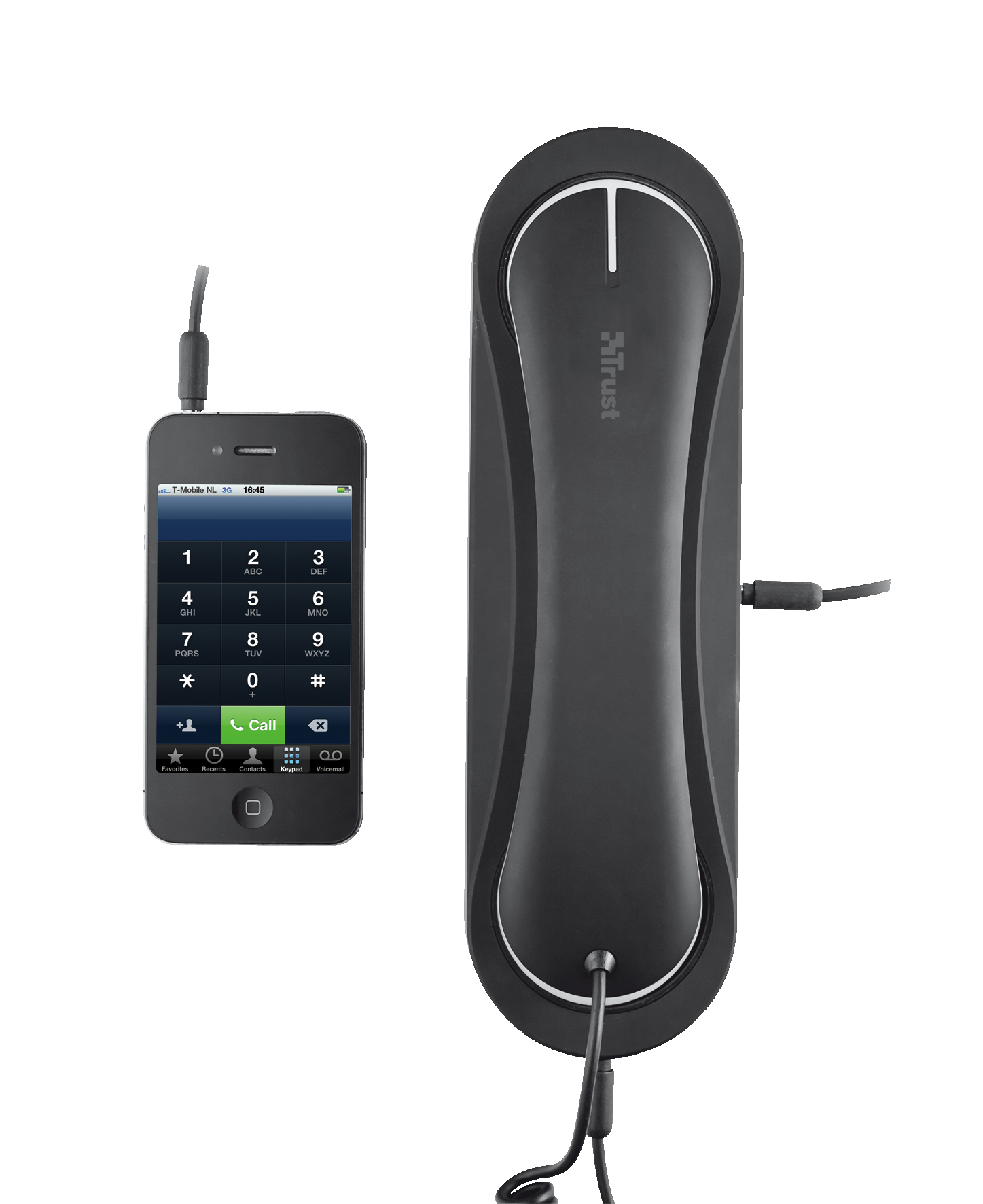 Trust 18401 telephone handset Black – image 2