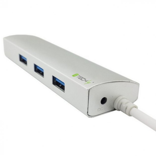 Techly IUSB31C-H3LANTLY laptop dock/port replicator USB 3.2 Gen 1 (3.1 Gen 1) Type-C Silver – image 3