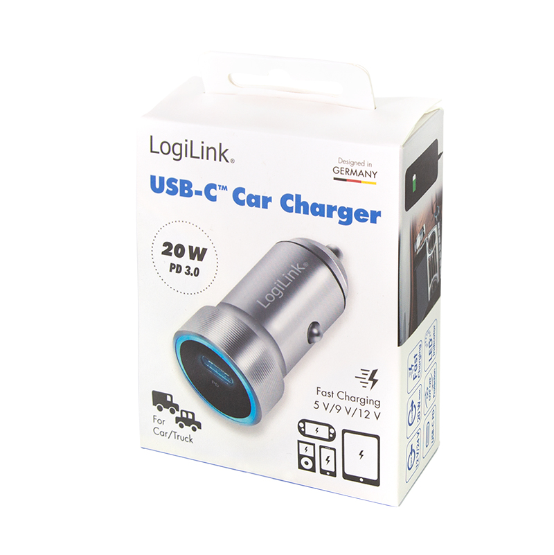 LogiLink PA0260 mobile device charger Smartphone, Tablet Aluminium, Silver Cigar lighter Fast charging Auto – image 7