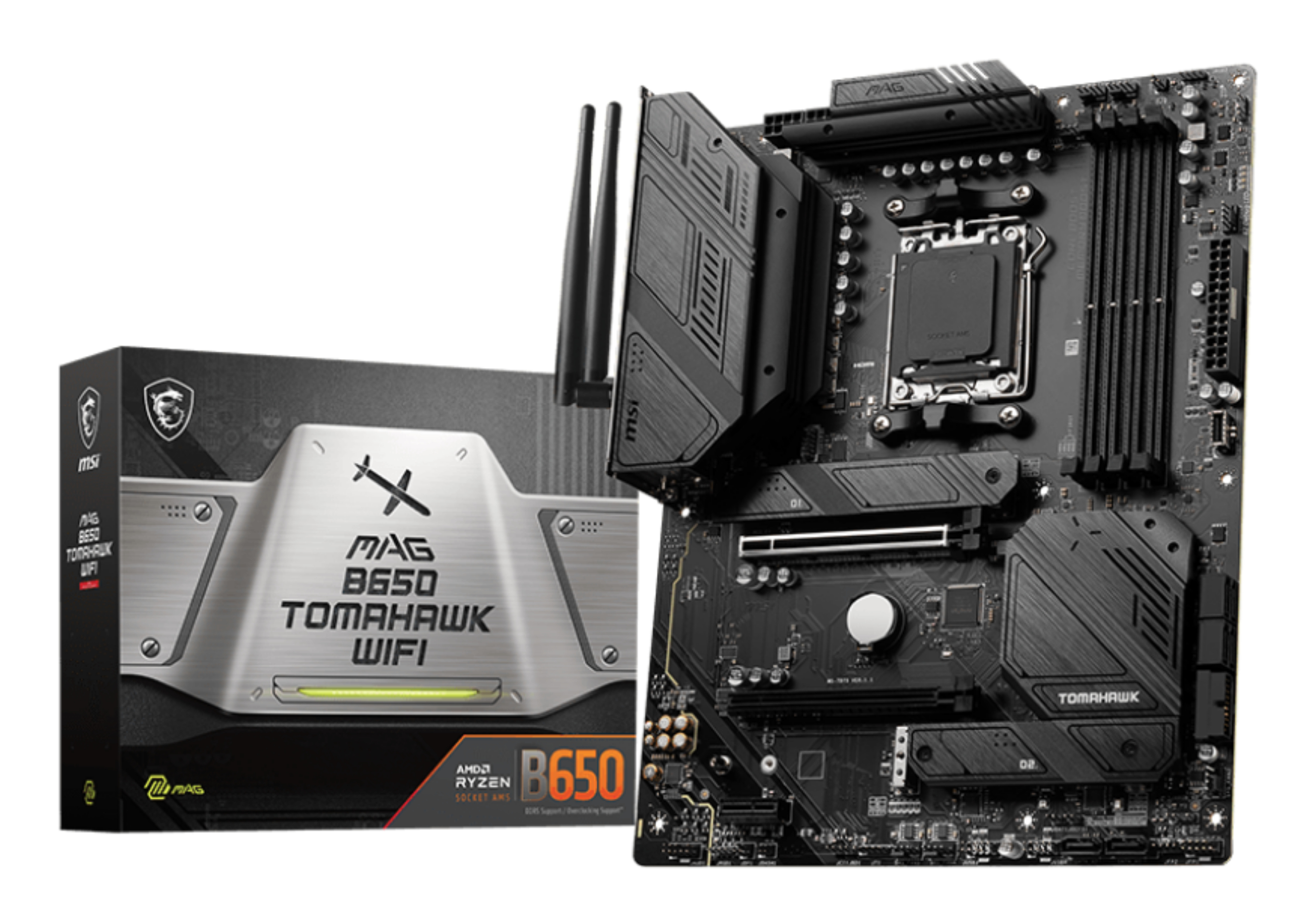 Tarjeta Madre MSI MAG B650 TOMAHAWK WIFI - Socket AM5 - 4xDDR5 - 4800/5800/6400MHz - HDMI - DisplayPort - M.2 - USB 2.0/3.1 - ATX - MAG B650 TOMAHAWK WIFI