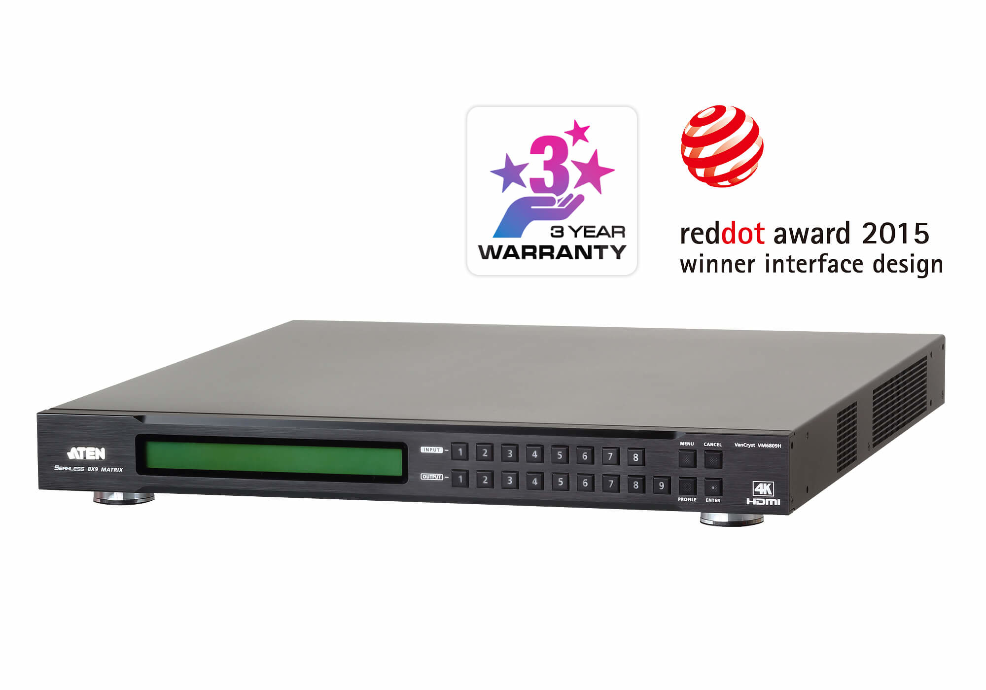 ATEN 8x9 4K HDMI Matrix Switch with Scaler – image 1