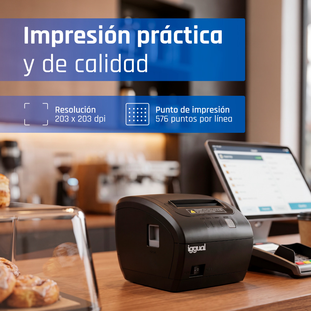 iggual TP7001-3I 203 x 203 DPI Wired Thermal transfer POS printer – image 7