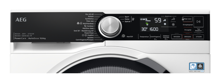 AEG LWR8716AD6 washer dryer Built-in Front-load White – image 2