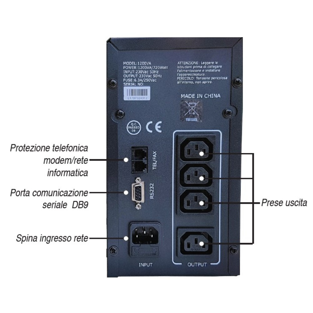 Techly IUPS-1200PC uninterruptible power supply (UPS) Line-Interactive 1.2 kVA – image 2