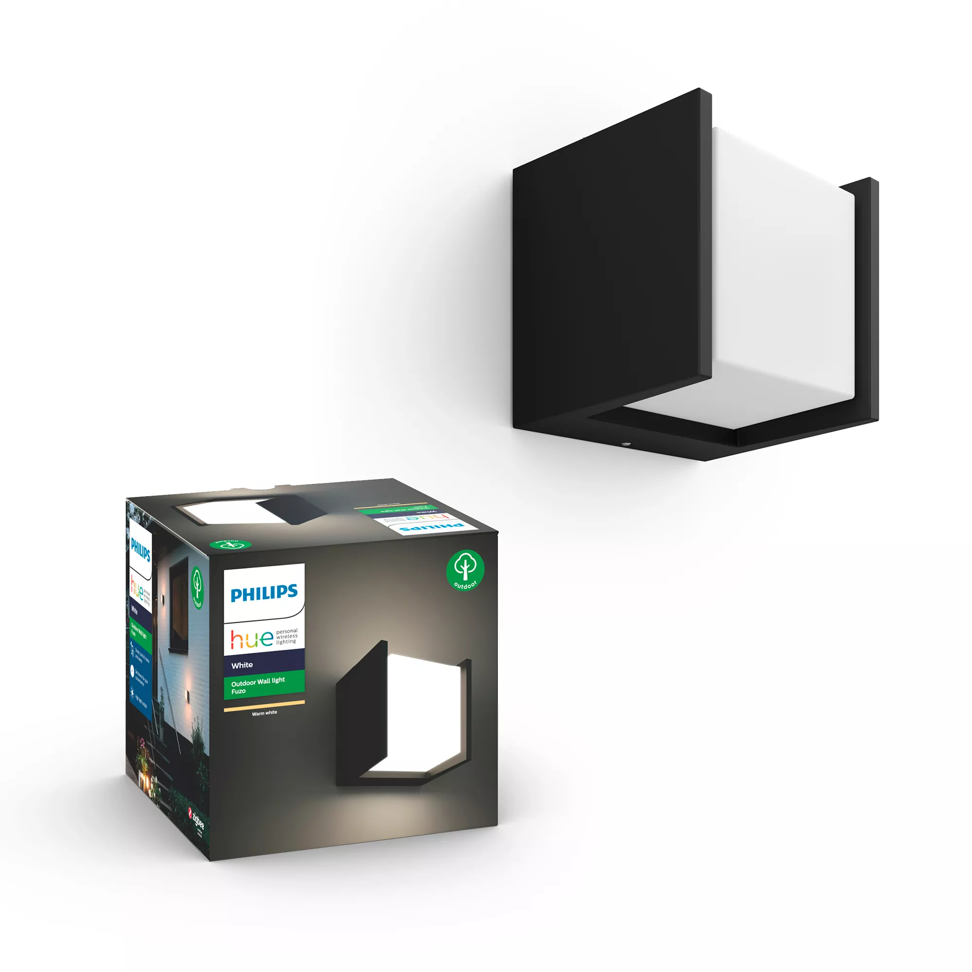 Philips by Signify Philips Hue White Fuzo Outdoor Wall Light – image 1