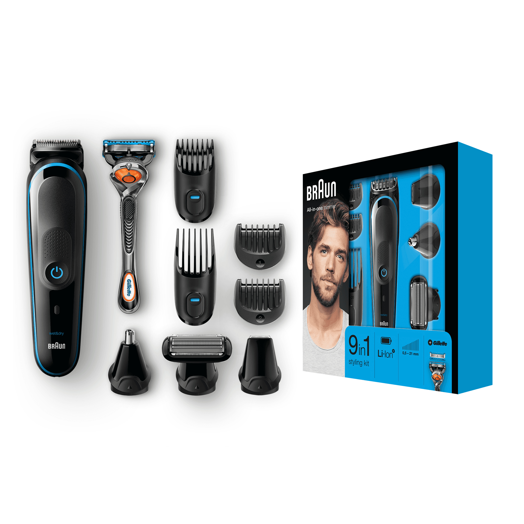 Braun Multigroomer 9-in-1 All-in-one trimmer MGK5080, Beard Trimmer & Hair Clipper, Body Groomer, Detail Trimmer – image 3