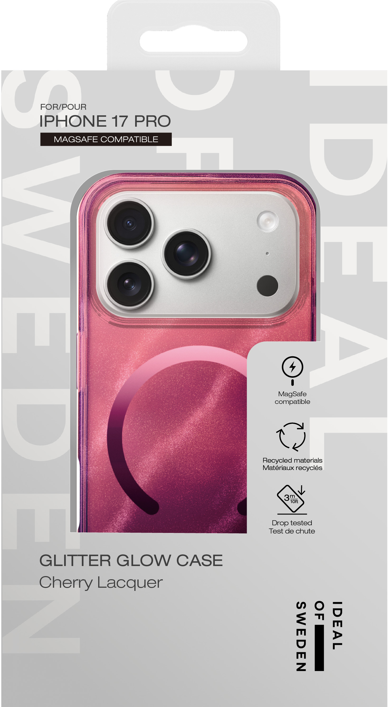iDeal of Sweden Clear Case MagSafe iPhone 17 Pro Cherry Lacquer – image 4