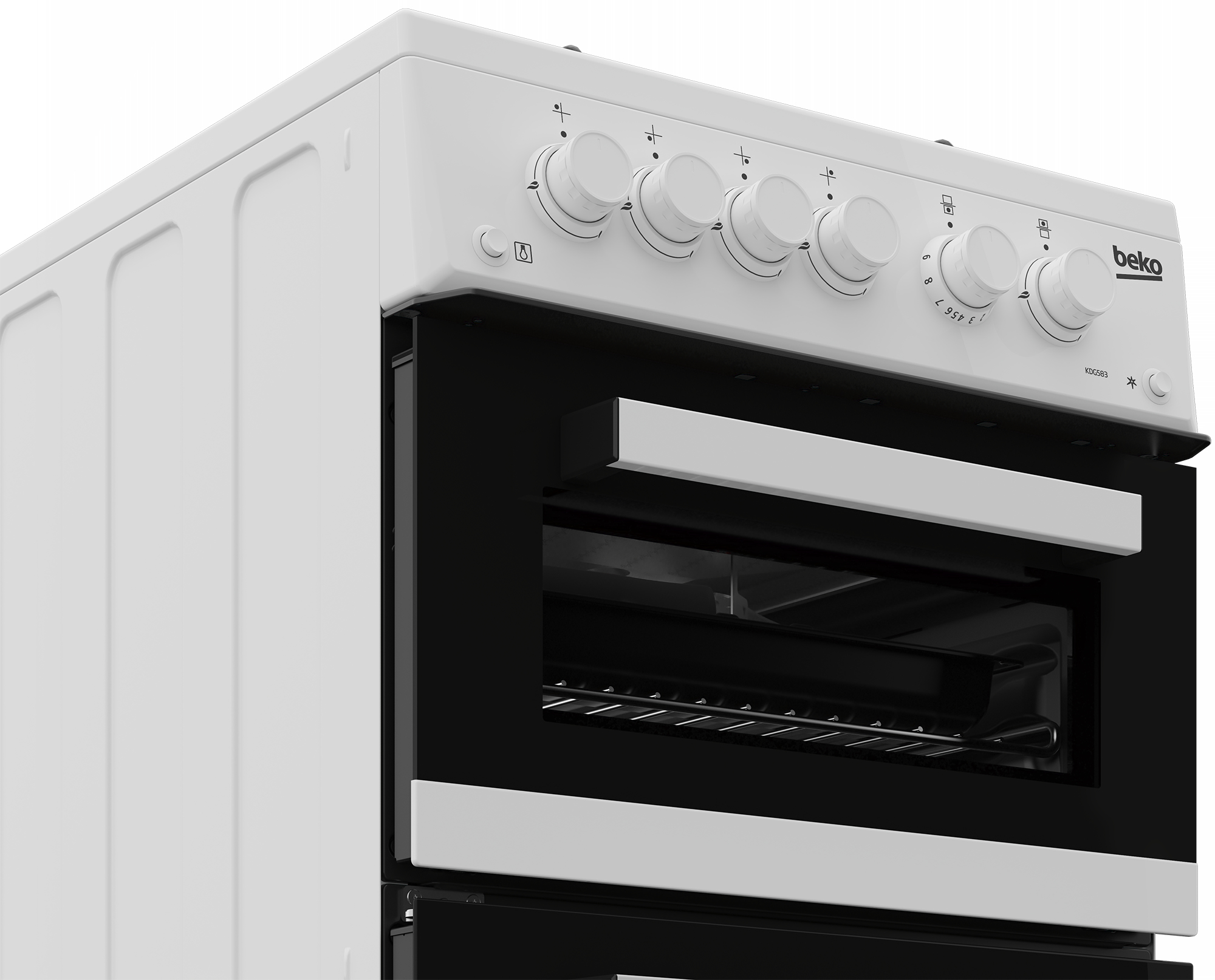 Beko KDG583W 50cm Freestanding Gas Twin Cavity Cooker – image 3
