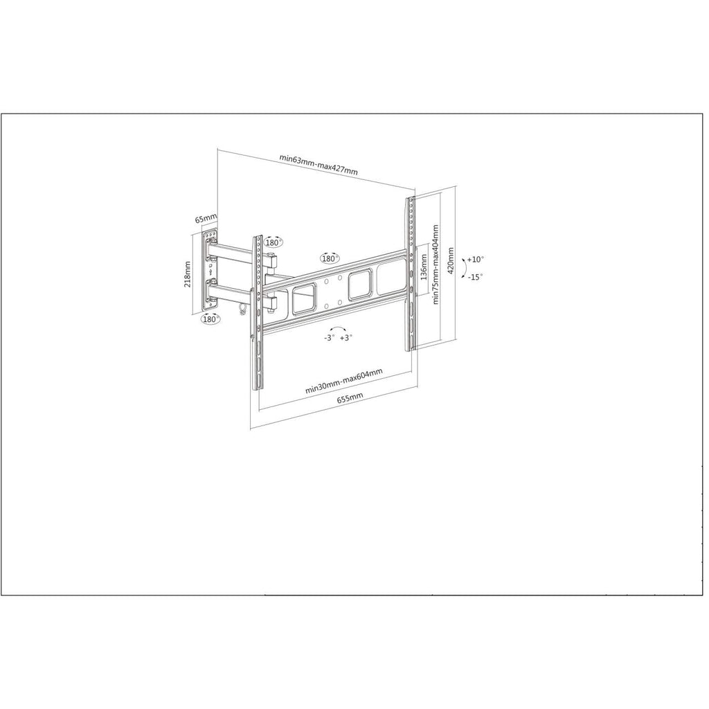 SOPORTE PARA TV MANHATTAN 461337 - NEGRO
