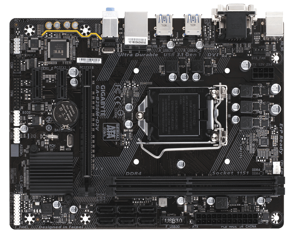 GIGABYTE GA-B250M-D2V motherboard Intel® B250 LGA 1151 (Socket H4) ATX – image 2