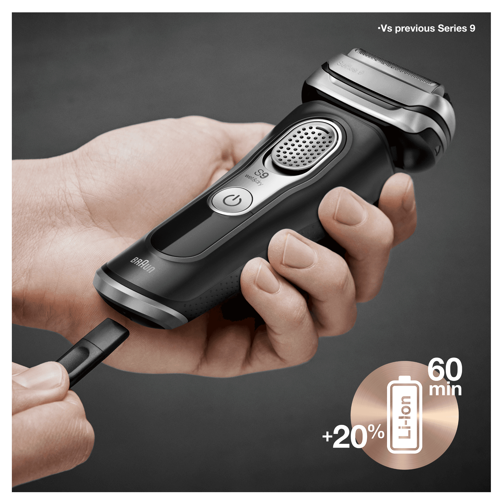 Braun Series 9 9360cc Latest Generation Electric Shaver, Clean&Charge Station, Fabric Case, Noir – image 6