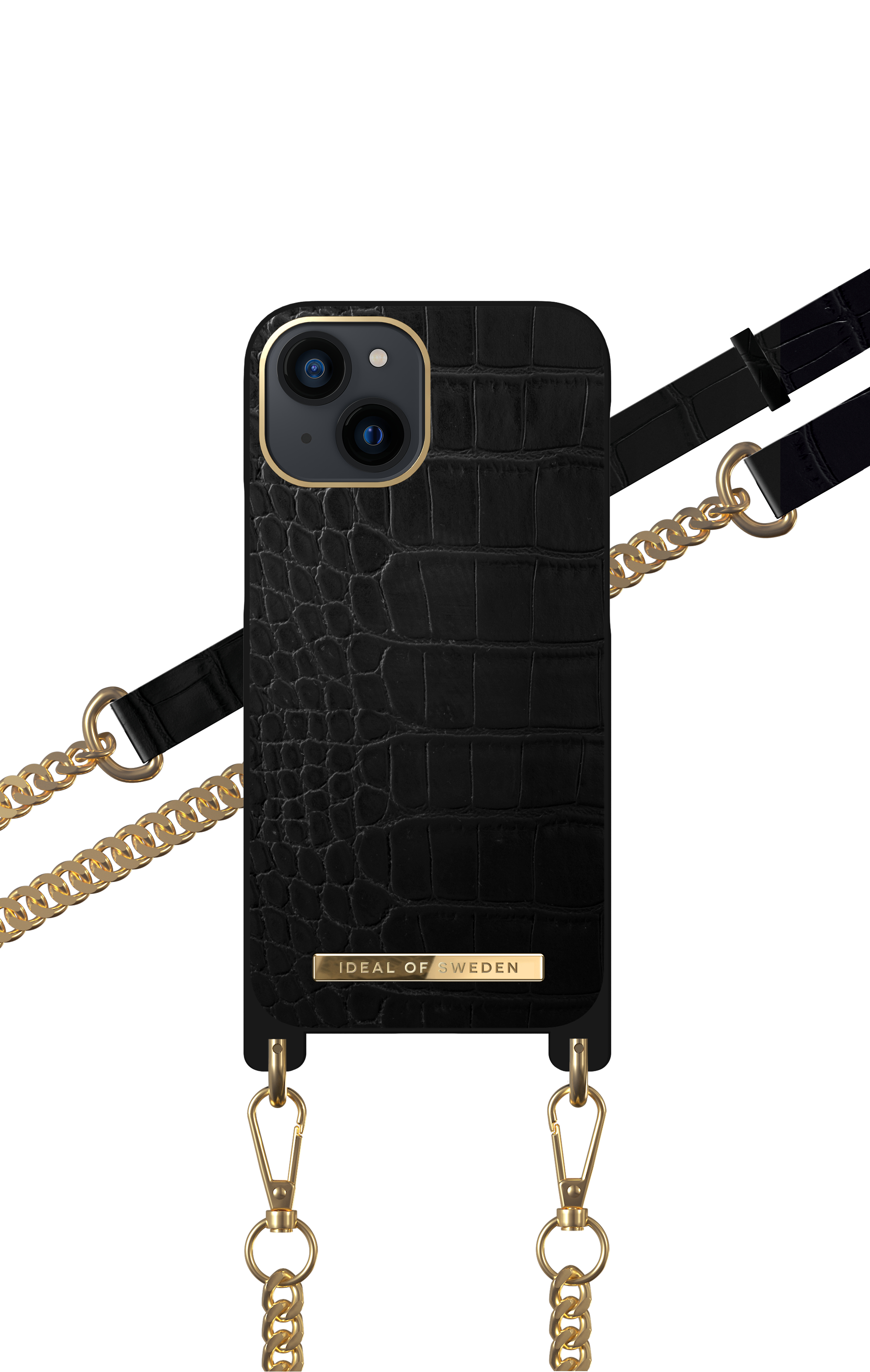 iDeal of Sweden Necklace Case iPhone 13 Mini Jet Black Croco – image 3