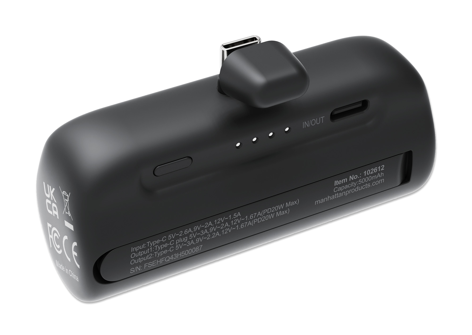 Manhattan Power Bank with integrated USB-C plug – image 6