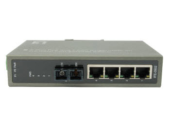 LevelOne 4 FE PoE + 1 FE SMF SC Industrial Switch, 30km – image 2