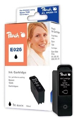 Peach Ink Cartridge Epson T026 Black