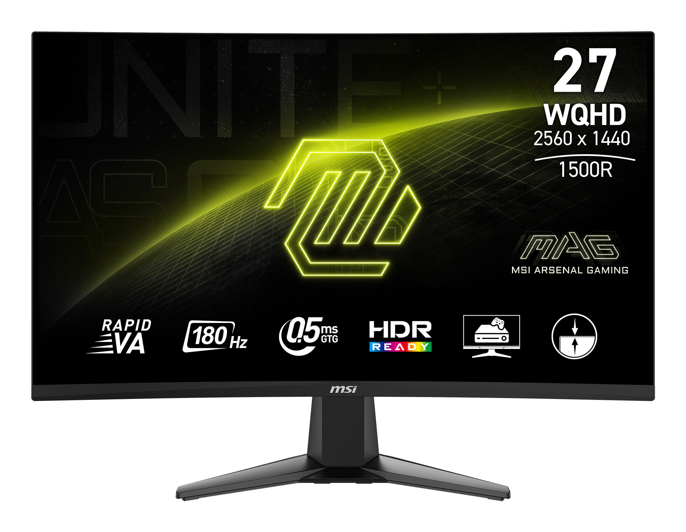 MSI MAG 27CQ6F 27in WQHD 180Hz 0.5ms Curved Gaming Monitor