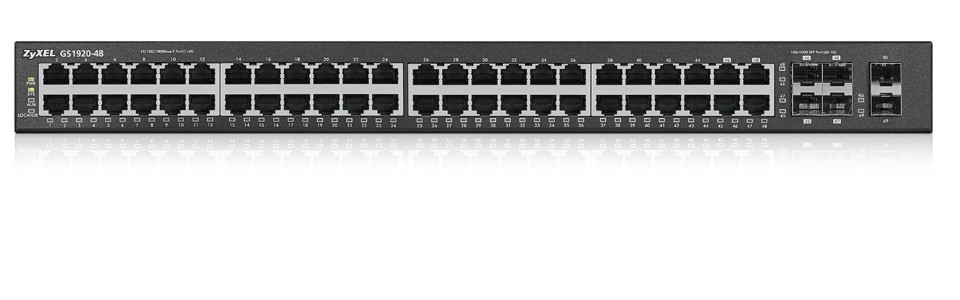 Zyxel GS1920-48HP Managed L2 Gigabit Ethernet (10/100/1000) Power over Ethernet (PoE) Black – image 2