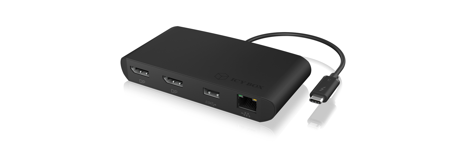 ICY BOX IB-DK406-TB3 Wired Thunderbolt 3 Black – image 2