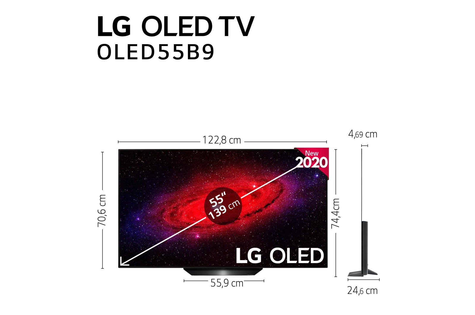 LG OLED 139.7 cm (55") 4K Ultra HD Smart TV Wi-Fi Black – image 2