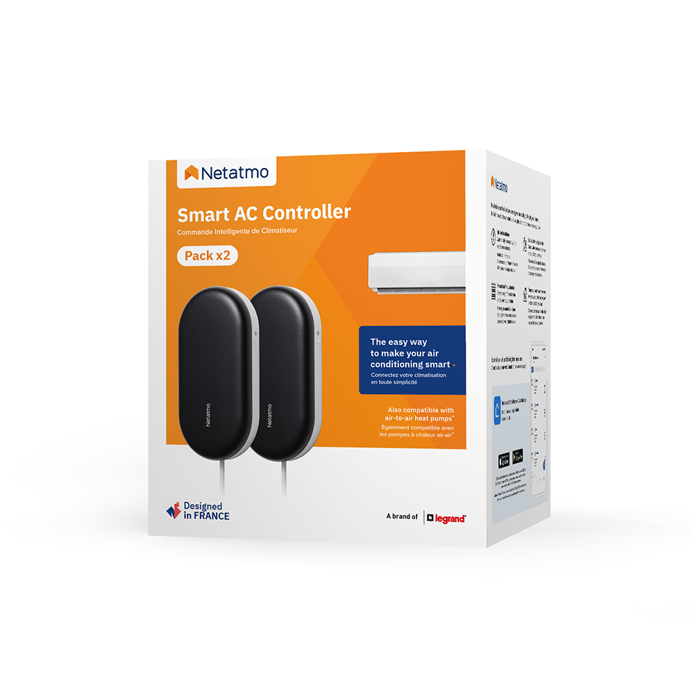 Resim Netatmo Akıllı Klima Kumandası, Siyah/Beyaz, Kablosuz, 0-50°C
