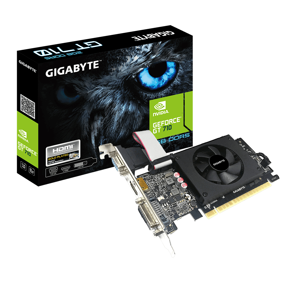 GIGABYTE GV-N710D5-2GIL graphics card NVIDIA GeForce GT 710 – image 1
