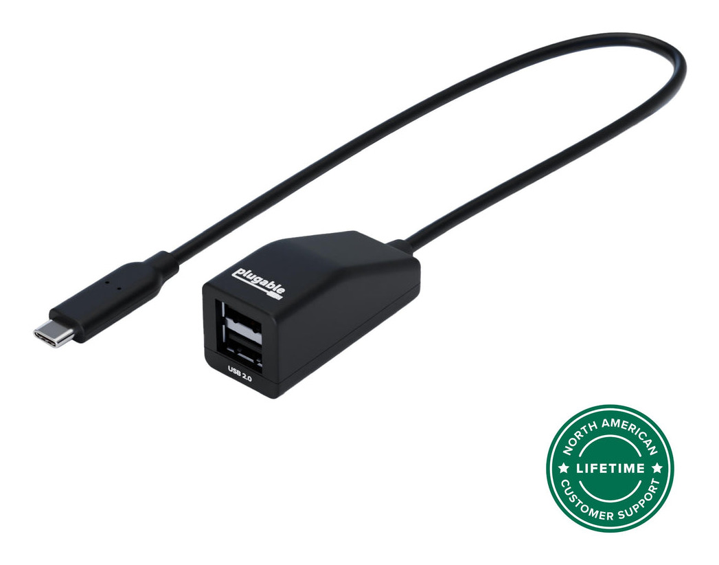 USBC-2PORT interface hub USB Type-C 0.48 Mbit/s Black