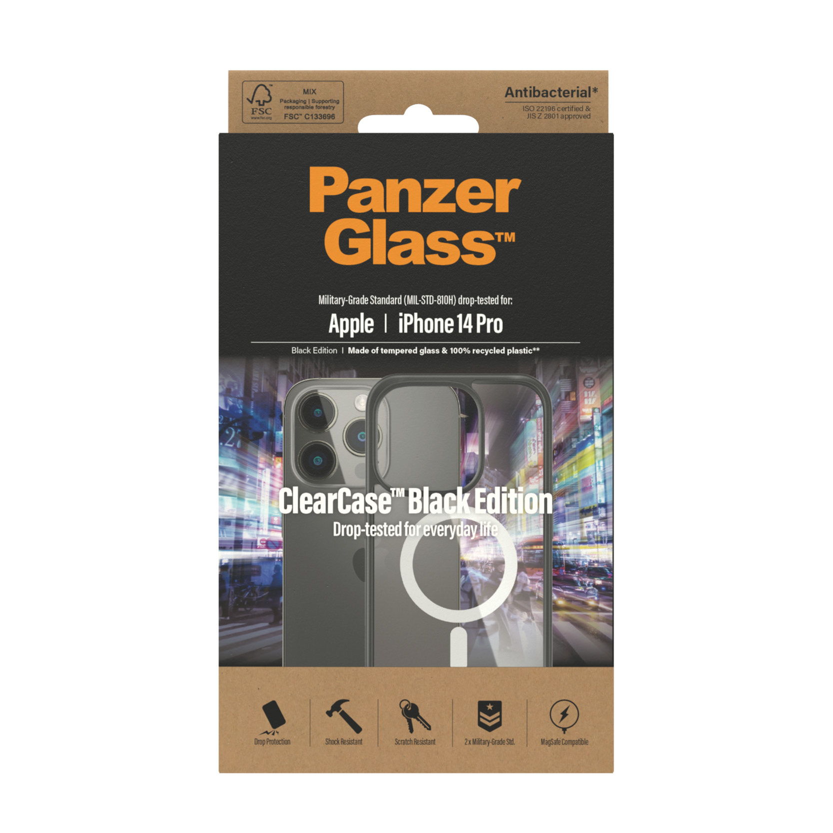 PanzerGlass® ClearCase Transparent w. White MagSafe & iPhone 14 Pro – image 3
