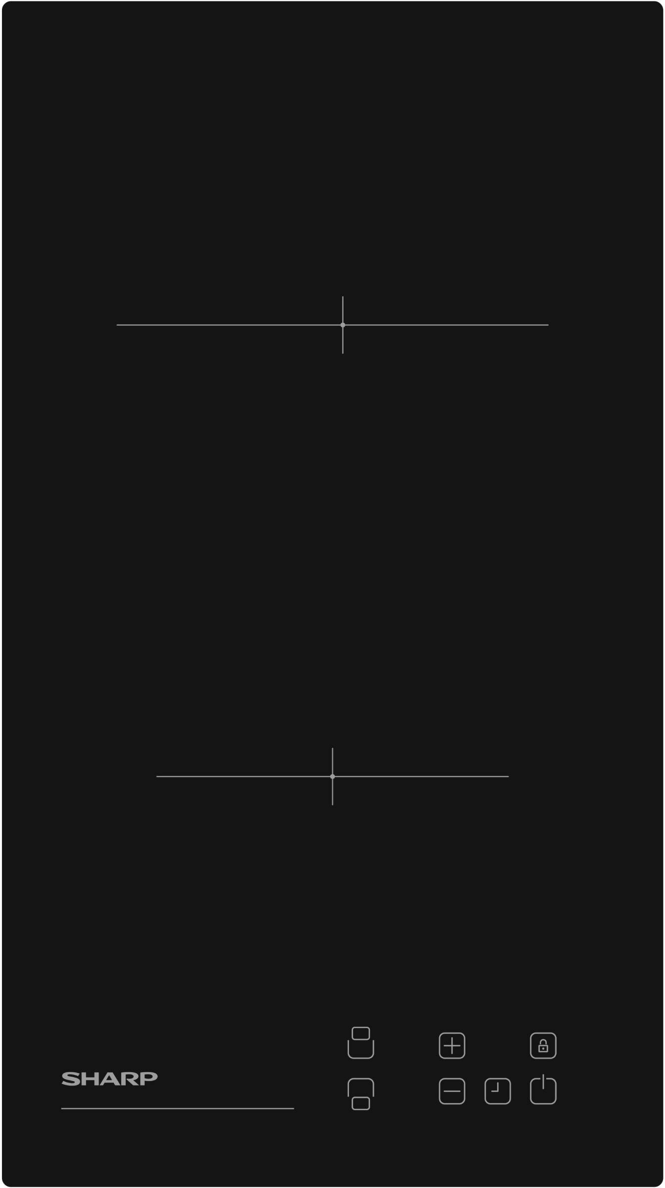Sharp KH-3V19NT0K-FR hob Black Built-in