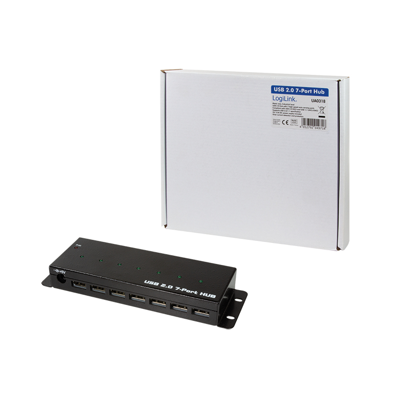 LogiLink UA0318 interface hub USB 2.0 5000 Mbit/s Black – image 7