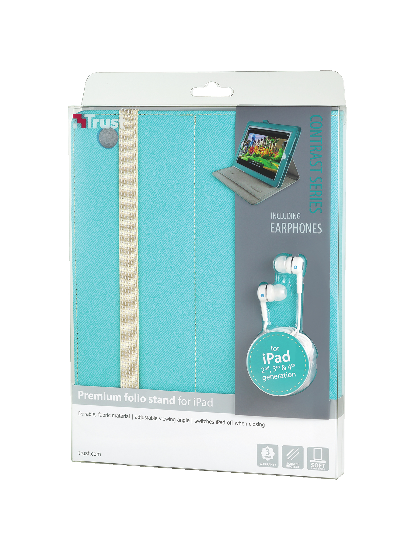 Trust 19110 tablet case Folio Sand, Turquoise – image 4