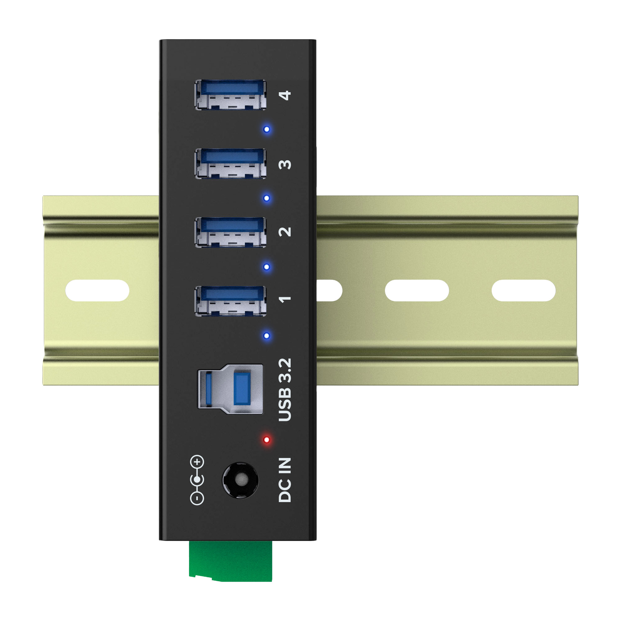 InLine 35396A interface hub USB 3.2 Gen 1 (3.1 Gen 1) Type-B 5000 Mbit/s Black – image 2