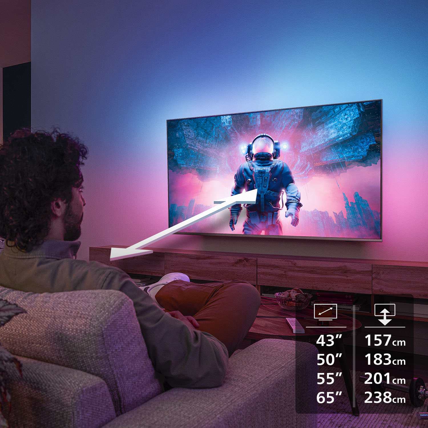 Philips 55PUS8500 12 TV 139,7 cm (55 ) 4K Ultra HD Smart TV Wifi Noir Neuf — photo 9