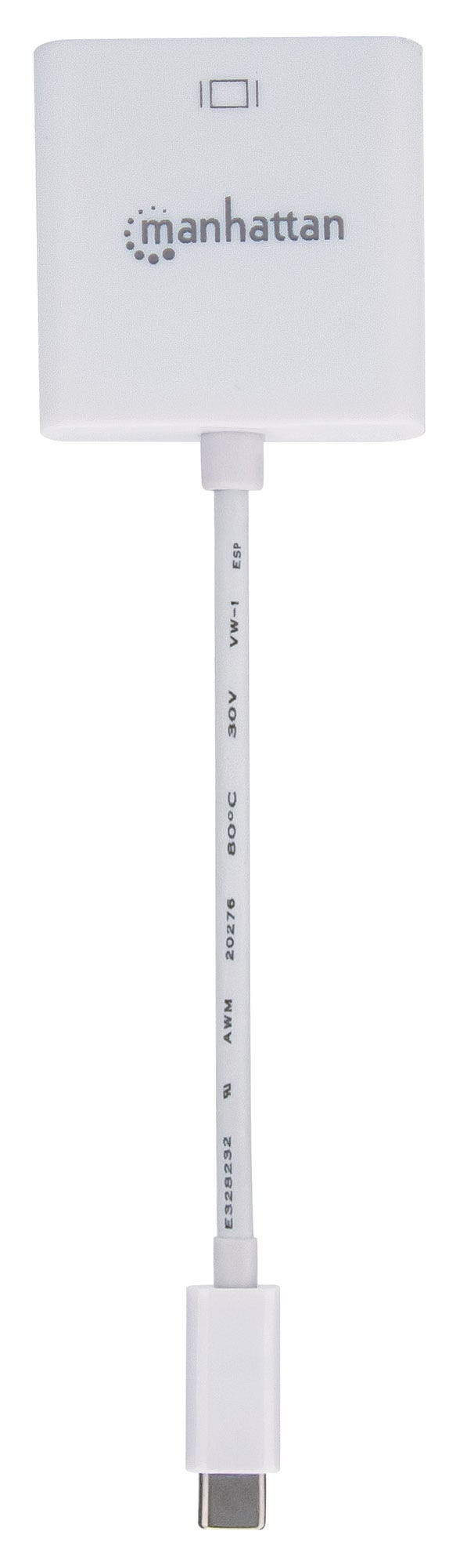 Manhattan USB-C to DVI-D Converter Cable, 4K@30Hz, White – image 5