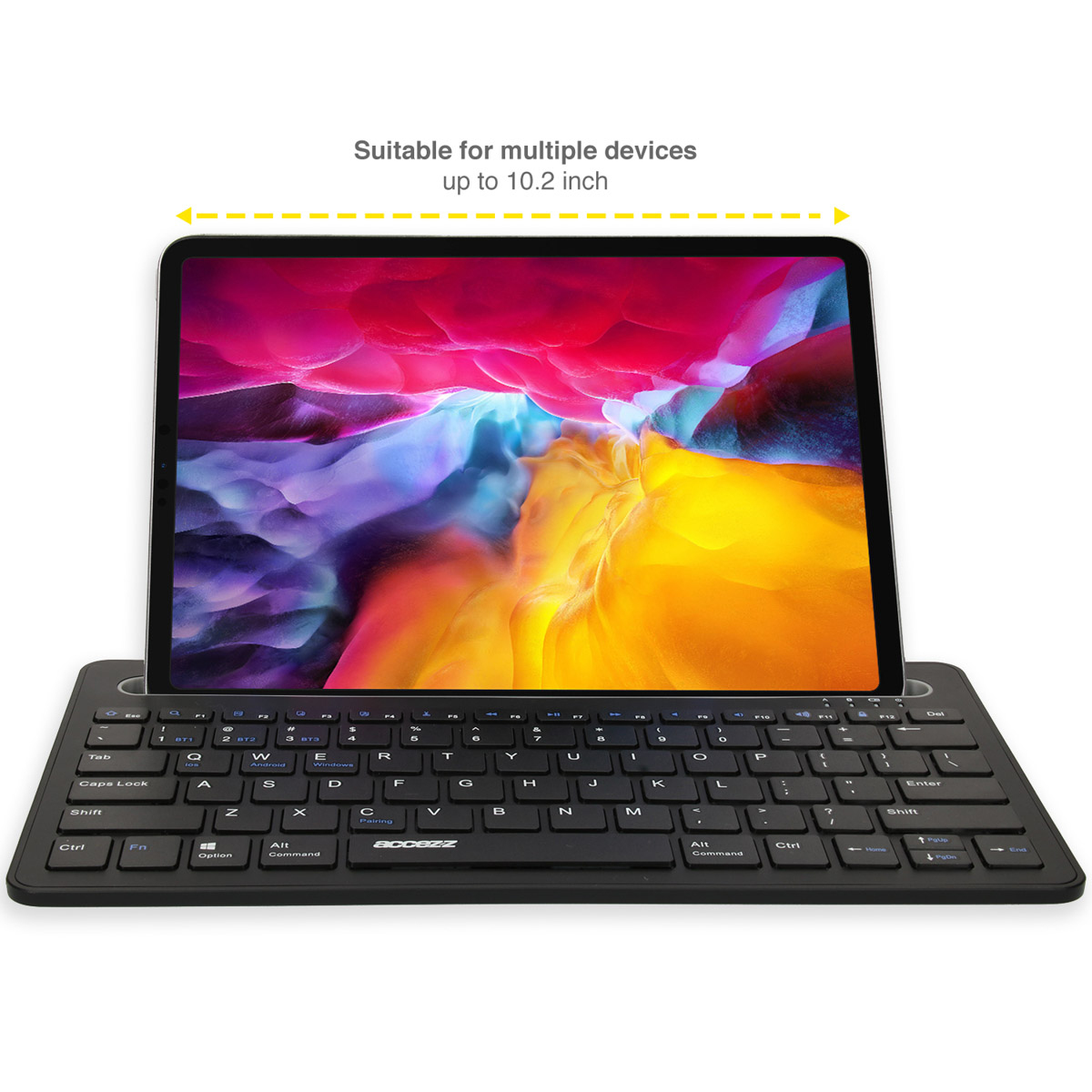 Accezz SH00045448 mobile device keyboard QWERTY Bluetooth Black – image 2