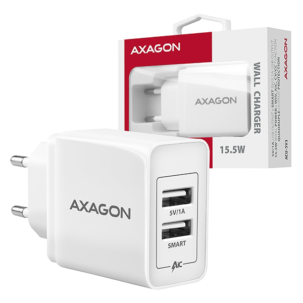 Axagon ACU-5V3 mobile device charger Universal White AC Fast charging Indoor – image 2