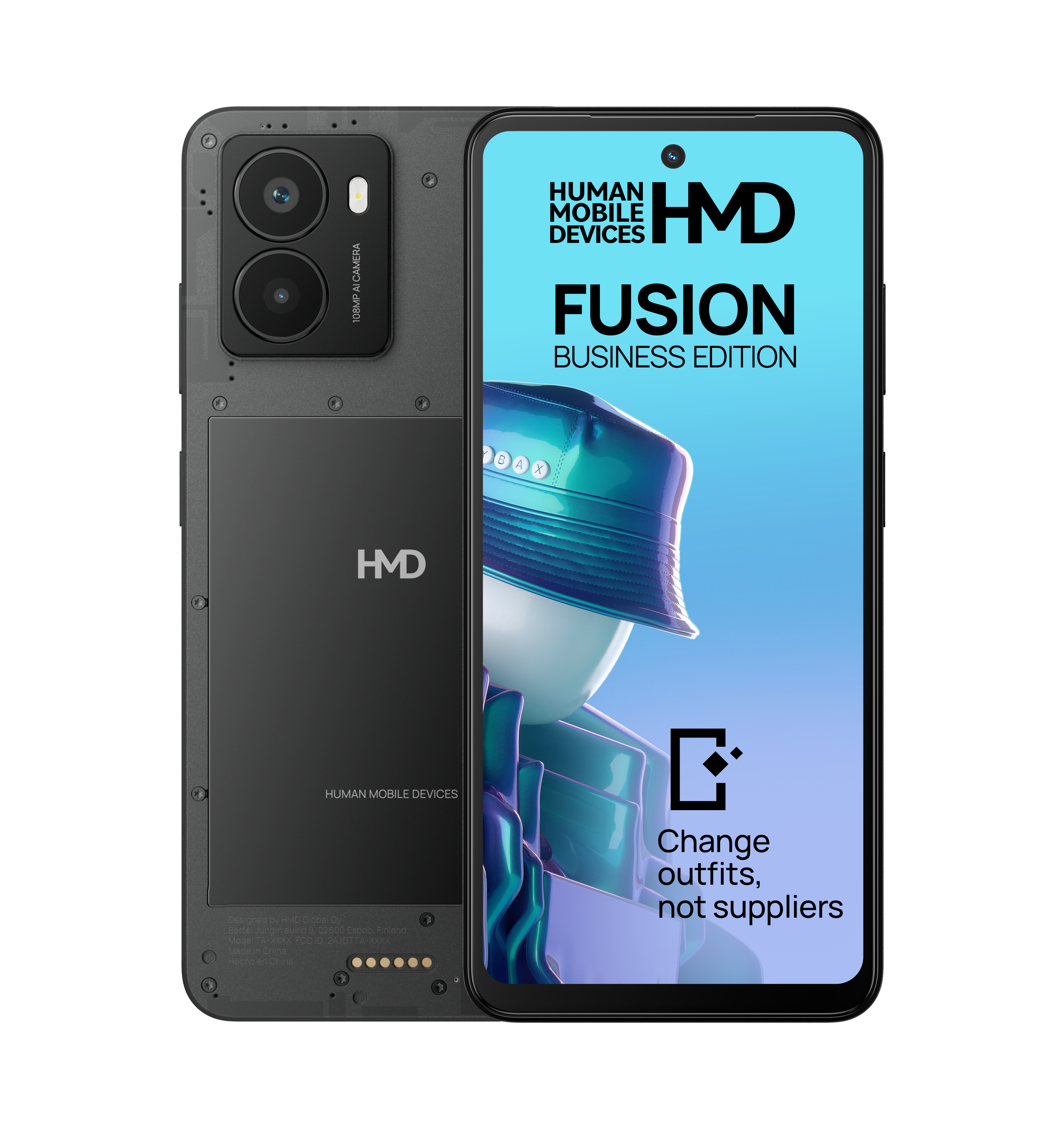 HMD Fusion Business Edition 167 cm (6.56") Doppia SIM Android 14 5G USB tipo-C 8 GB 256 GB 5000 mAh Nero