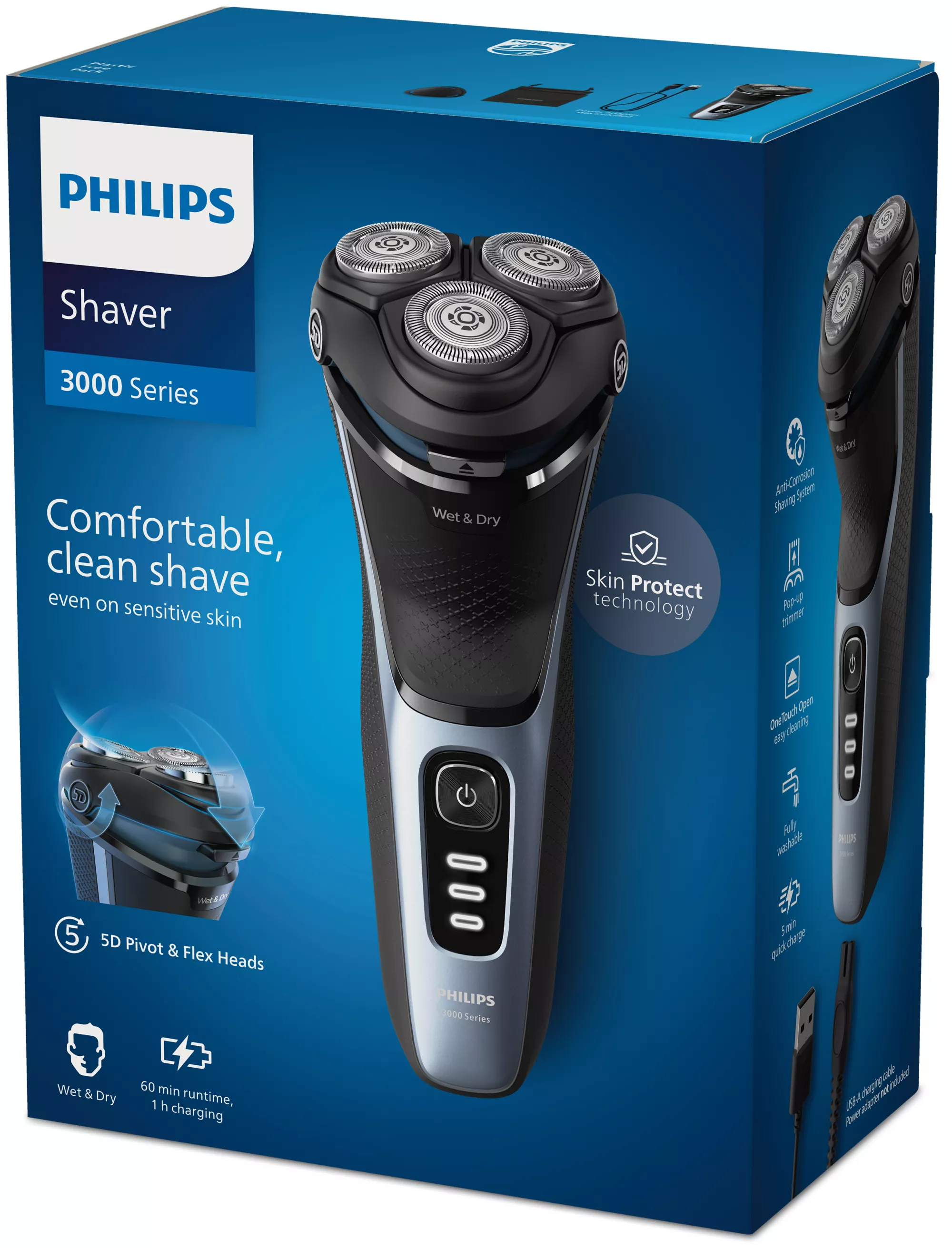Philips 3000 series Shaver S3243/12 Wet & Dry Electric Shaver – image 2