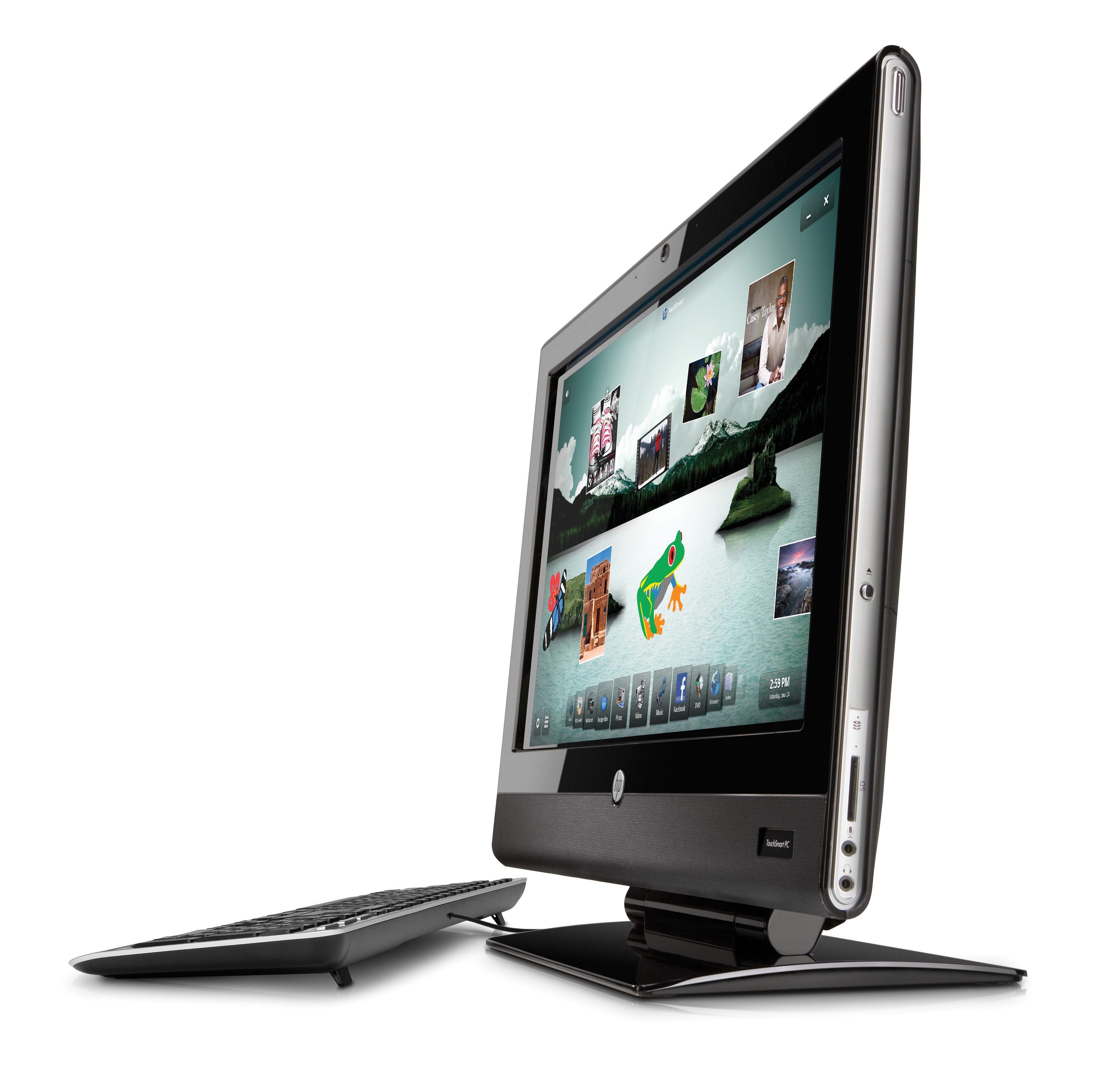 HP TouchSmart 310-1150uk AMD Athlon II X4 50.8 cm (20″) 1600 x 900 pixels 4 GB DDR3-SDRAM 2 TB AMD Radeon HD 4270 Windows 7 Home Premium Black image 2