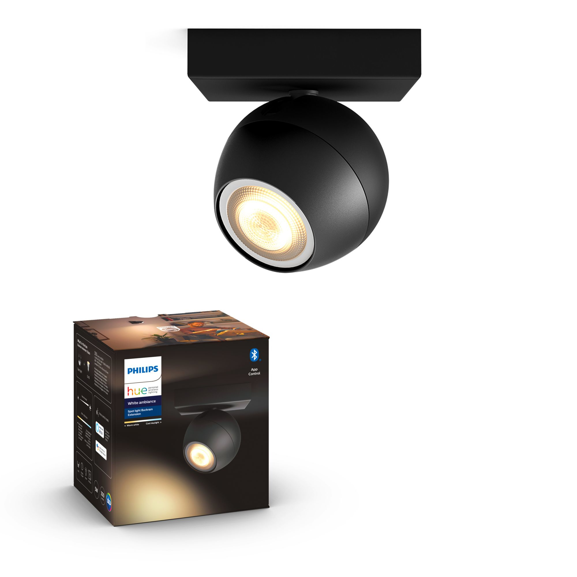 Philips by Signify Philips Hue White ambience Buckram single spotlight ext. – image 4
