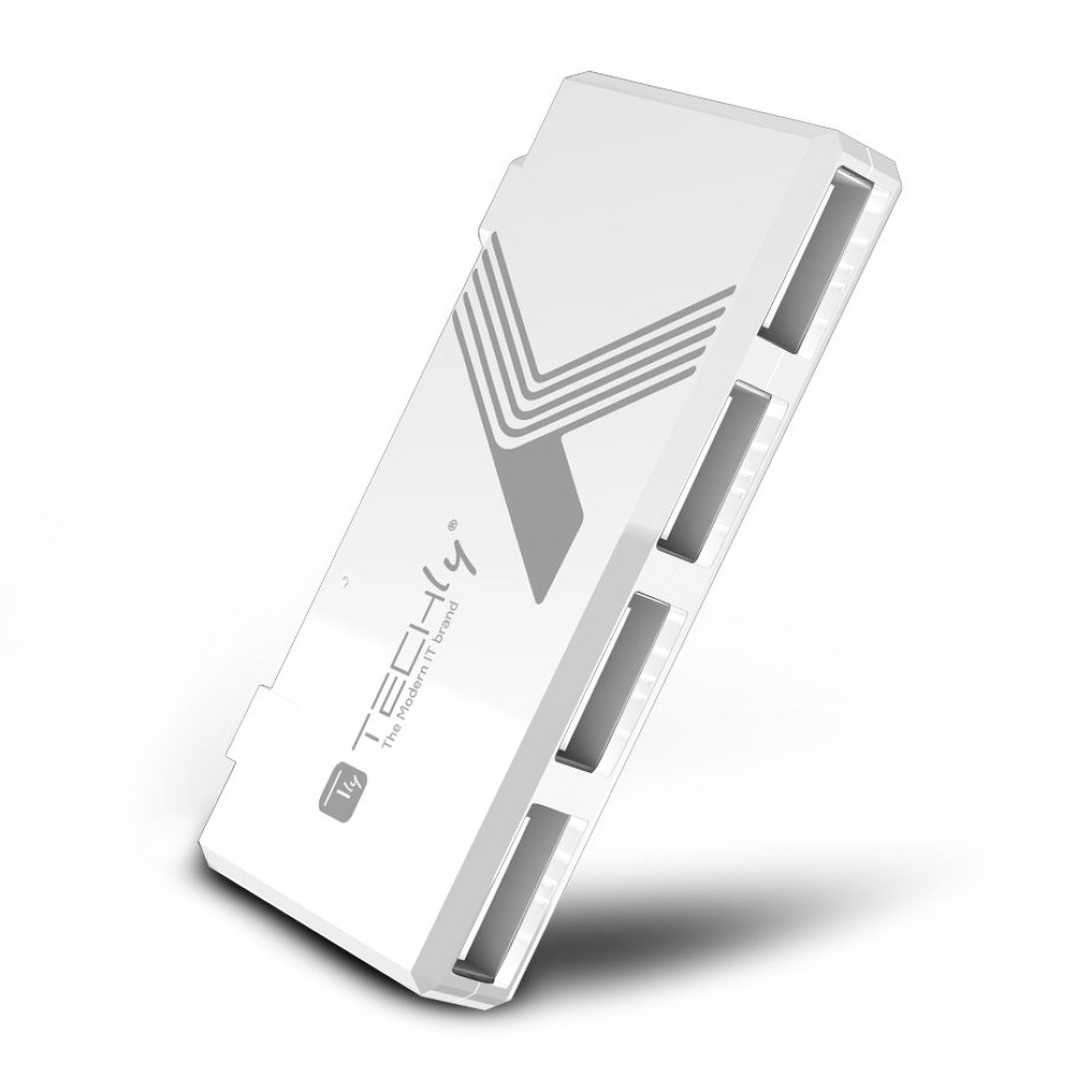 Techly Mini Hi Speed USB Hub 4 Ports White IUSB2-HUB4-WHTY – image 7