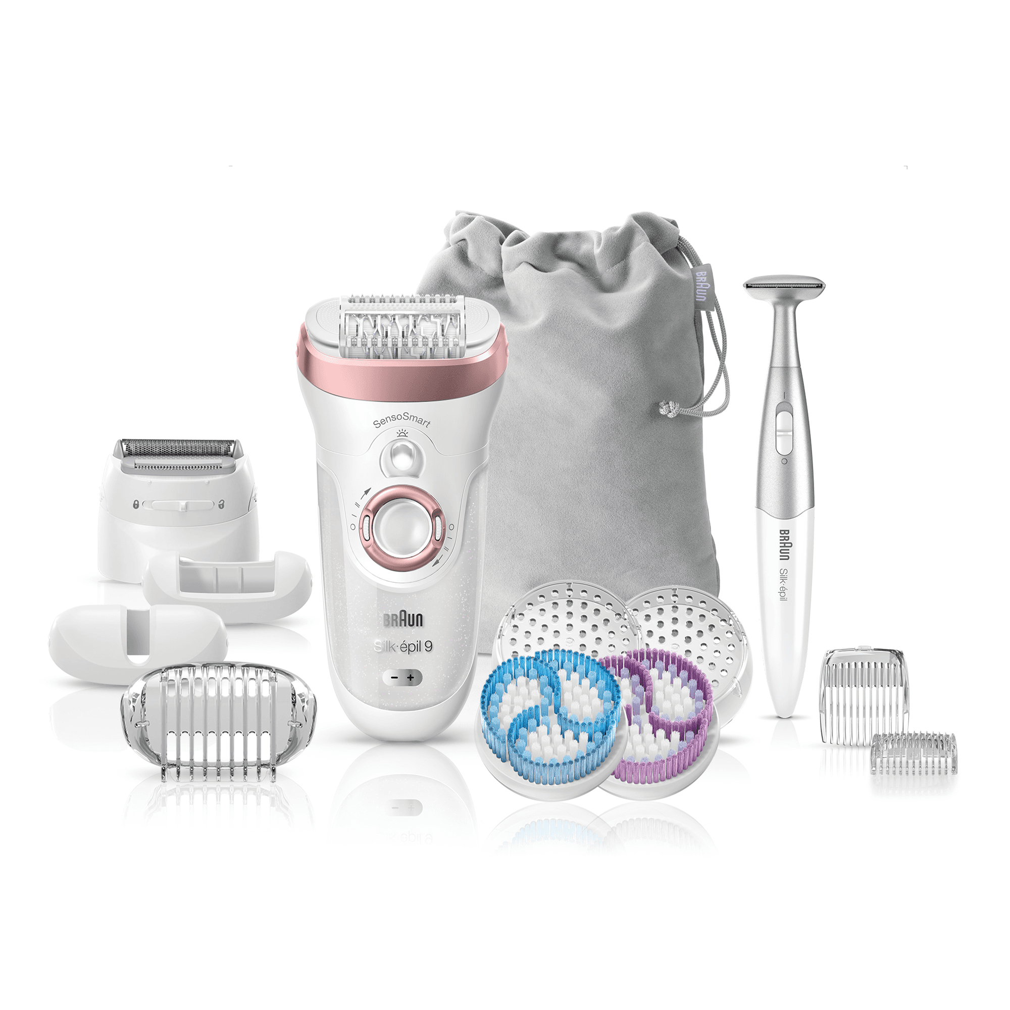 Braun Silk-épil 9 81646951 epilator 40 tweezers Rose gold, White – image 6