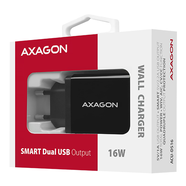 Axagon ACU-DS16 mobile device charger Mobile phone, Power bank, Smartphone, Tablet, Universal Black AC Indoor – image 9