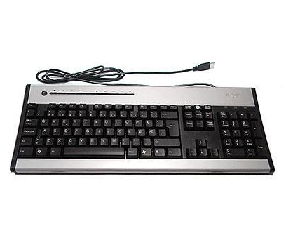 Acer KB.KUS03.255 keyboard USB Hungarian Black, Silver