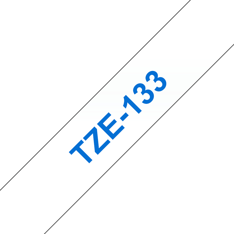 Brother TZe-133 etikett-tejp Blått på transparent