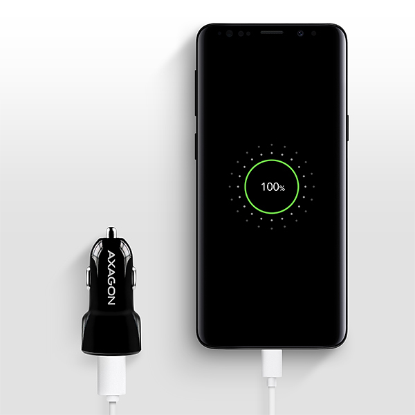Axagon PWC-QC mobile device charger Smartphone, Tablet Black Cigar lighter Fast charging Auto – image 5