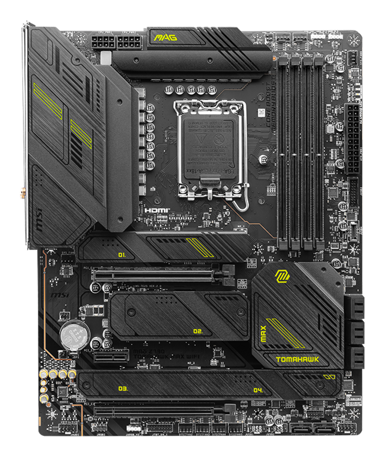 Tarjeta Madre MSI MAG Z790 TOMAHAWK MAX WIFI - Socket 1700 - 4xDDR5 - 4800/5600/7800+(OC)MHz - HDMI - DisplayPort - USB 2.0/3.2 - ATX - MAG Z790 TOMAHAWK MAX WIFI