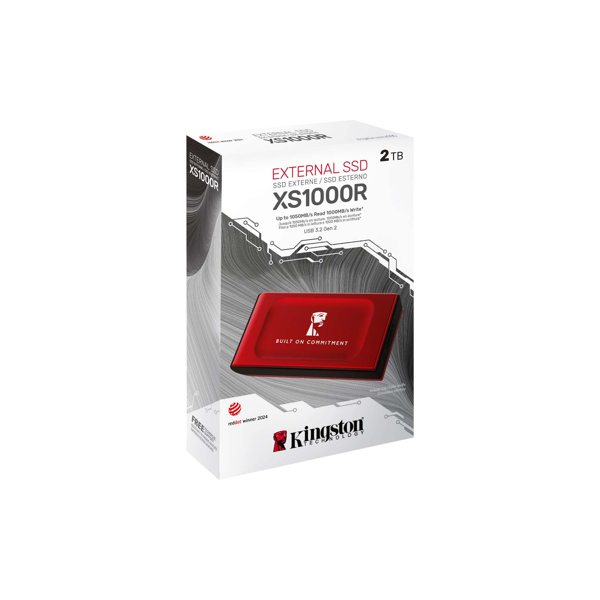 Kingston Technology XS1000 2 TB USB Type-C 3.2 Gen 2 (3.1 Gen 2) Red image 3