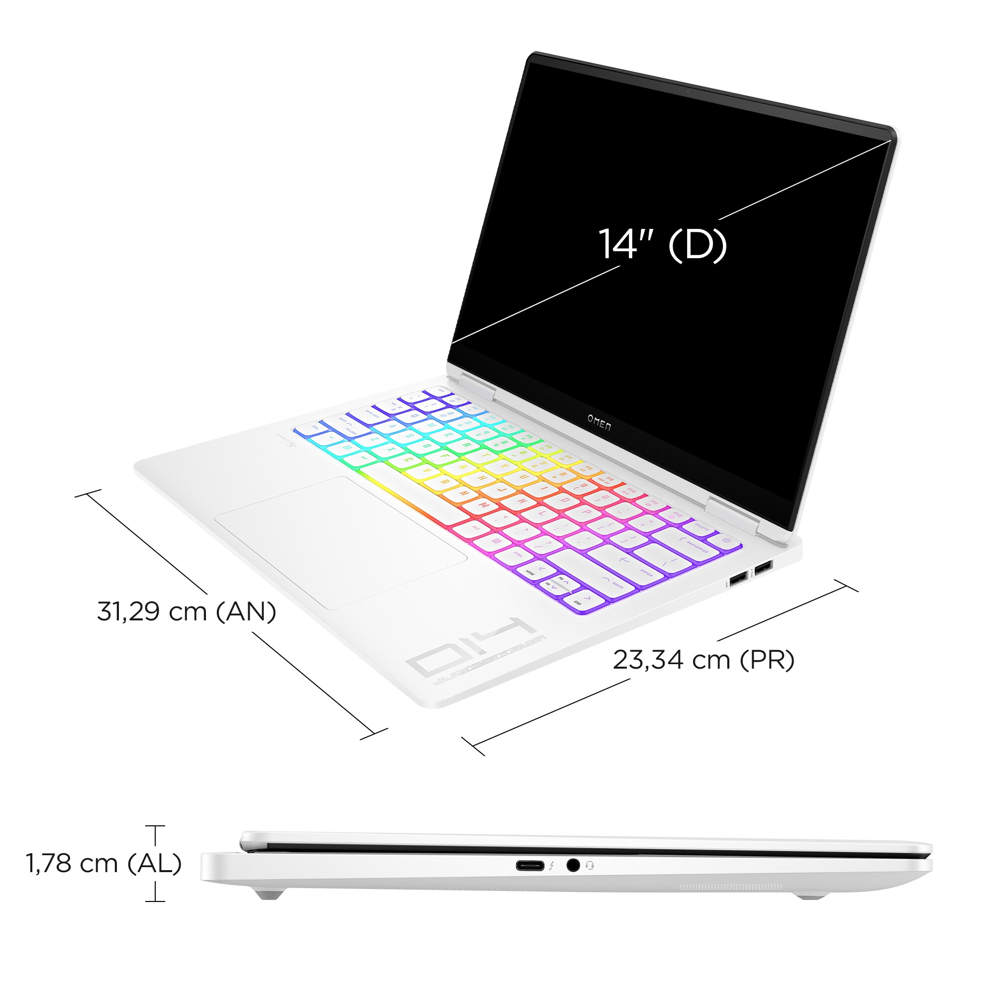 HP - Portátil Gaming HP OMEN Transcend 14-fb0002ns, Intel Core Ultra 7-155H, 16GB, 1TB SSD, Nvidia GeForce RTX 4060, 14', W11. - imagen 8